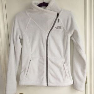 White fleece women’s North Face jacket